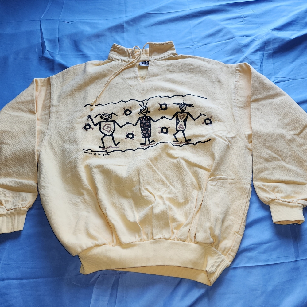 VTG LAURY '94 4 FUN PULLOVER SWEATER BEIGE SIZE 2 IS USED